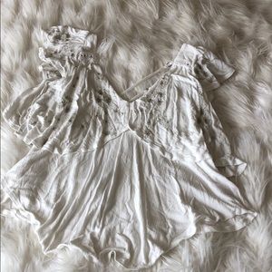 white free people shirt size XS